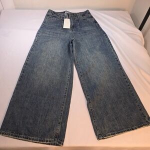 Extra Wide Leg Jeans Womens 28 x 26 Streetwear Skater Y2K Festival Grunge 80s 90